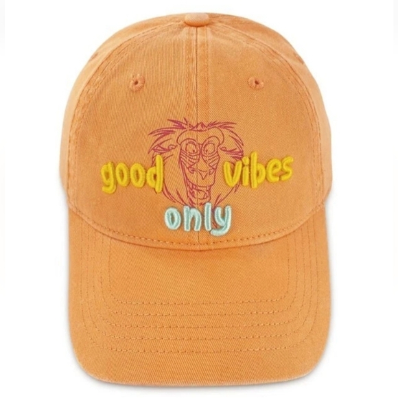 Disney Accessories - Disney Parks Baseball Hat/Cap Good Vibes Only Rafiki Lion King NWT